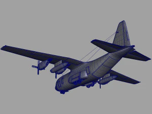 Aereo da trasporto militare Hercules C130 Modello 3D