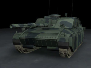 tanque brit&acirc;nico desafiador 2 Modelo 3D