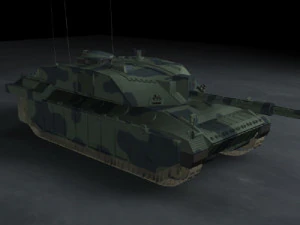 tanque brit&acirc;nico desafiador 2 Modelo 3D