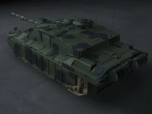 tanque brit&acirc;nico desafiador 2 Modelo 3D