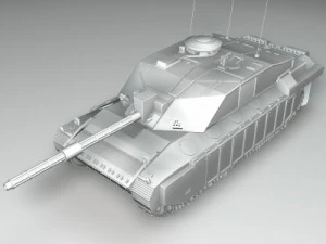 tanque brit&acirc;nico desafiador 2 Modelo 3D