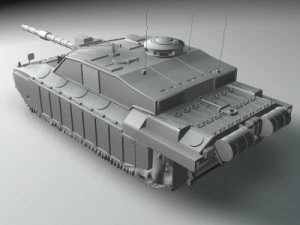 tanque brit&acirc;nico desafiador 2 Modelo 3D