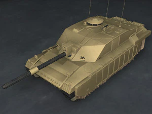 Challenger 2, brytyjski czołg Model 3D