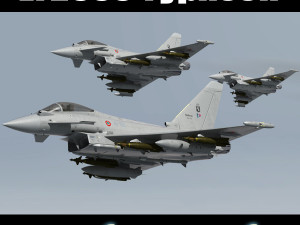 ef2000 typhoon british 4 3D मॉडल