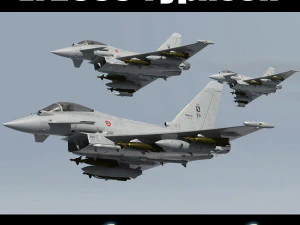 ef2000 typhoon british 4 3D Model