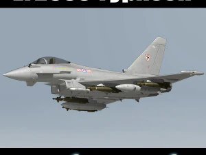 ef2000 typhoon british 4 3D Model
