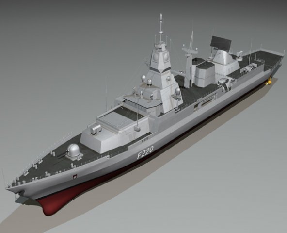 f-124 sachsen class frigate 3D 模型 .c4d .max .obj .3ds .fbx .stl .blend 
