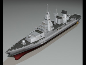 f-124 sachsen class frigate 3D Model