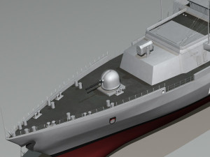 f-124 sachsen class frigate 3D 模型