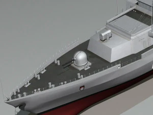 f-124萨克森级护卫舰 3D 模型