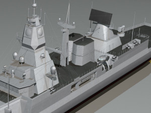 f-124 sachsen class frigate 3D 模型