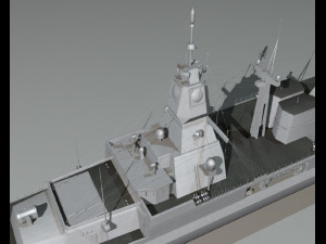 f-124 sachsen class frigate 3D 模型