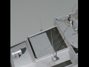 f-124 sachsen class frigate 3D 模型