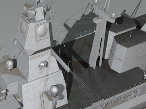 f-124 sachsen class frigate 3D 模型