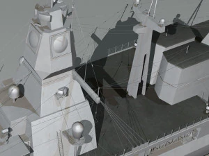 f-124萨克森级护卫舰 3D 模型