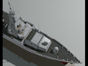 f-124 sachsen class frigate 3D 模型