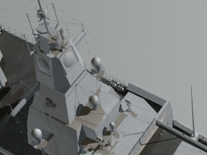 f-124 sachsen class frigate 3D 模型