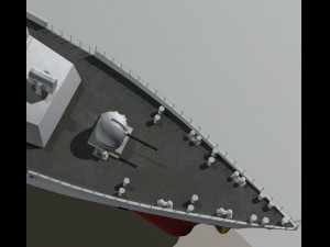 f-124 sachsen class frigate 3D 模型