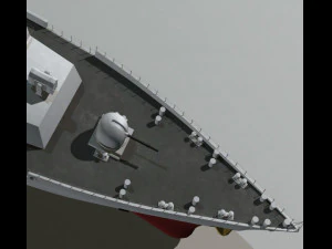 f-124萨克森级护卫舰 3D 模型