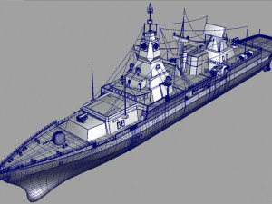 f-124 sachsen class frigate 3D 模型
