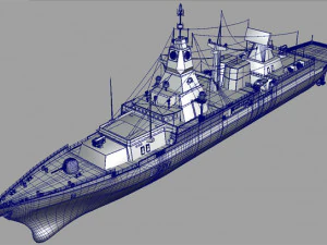 f-124萨克森级护卫舰 3D 模型