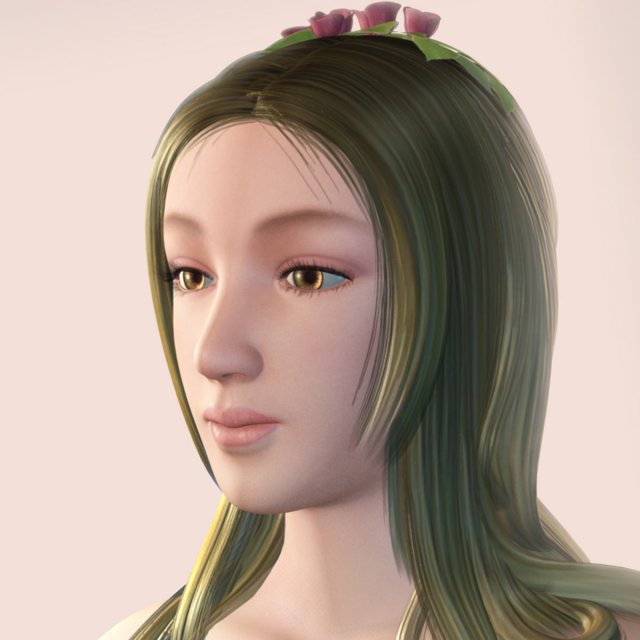 fairy girl Modelo 3D .c4d .max .obj .3ds .fbx .stl .blend 