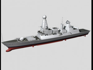 hms type45 destroyer 3D Model