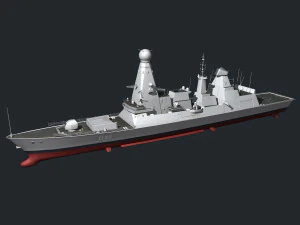 hms type45 destroyer 3D Model