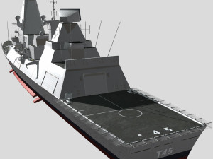 hms type45 destroyer Modelo 3D