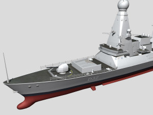 hms type45 destroyer Modelo 3D