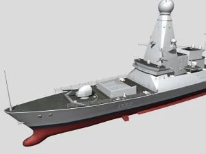 hms type45 destroyer 3D Model