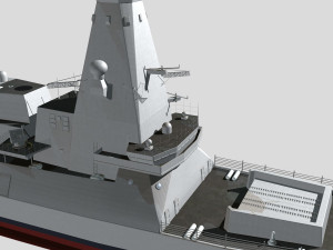 hms type45 destroyer Modelo 3D