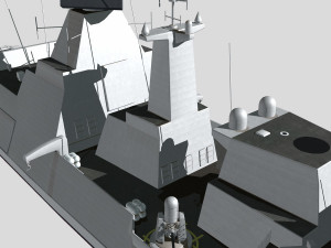 hms type45 destroyer Modelo 3D
