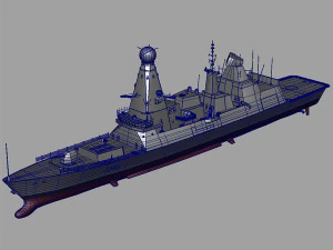 hms type45 destroyer 3D Model