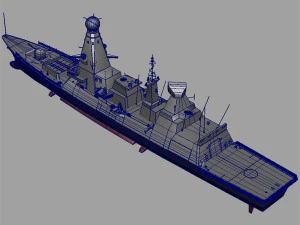 hms type45 destroyer 3D Model
