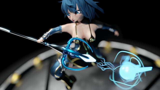 magical girl Modello 3D .c4d .max .obj .3ds .fbx .stl .blend 