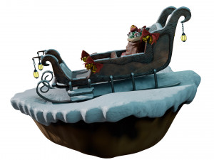 santa s sleigh Model 3D
