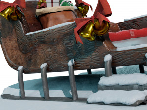 santa s sleigh Model 3D