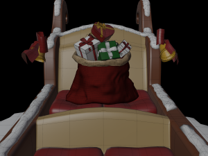 santa s sleigh Model 3D