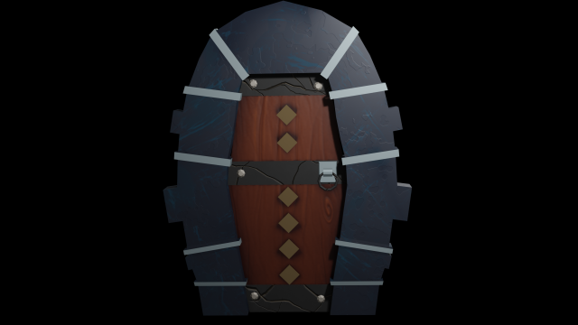 door stylized Modelo 3D .c4d .max .obj .3ds .fbx .stl .blend