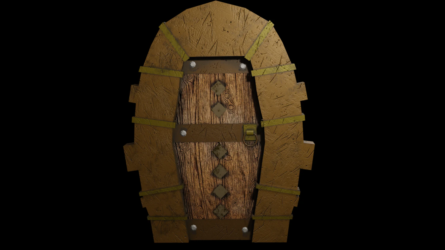 door stylized 3D Model .c4d .max .obj .3ds .fbx .stl .blend 