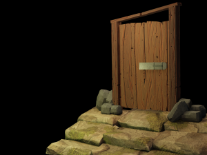 door stylized Model 3D