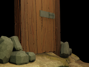 door stylized Model 3D