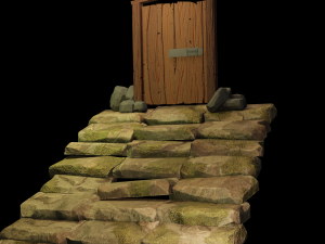 door stylized Model 3D