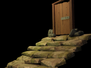 door stylized Model 3D