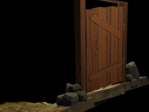 door stylized Model 3D