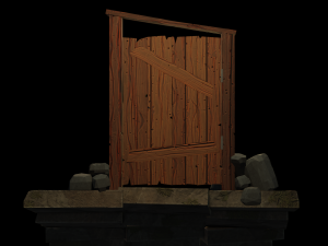 door stylized Model 3D