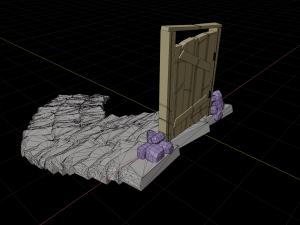 door stylized Model 3D