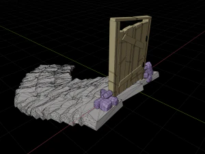 door stylized 3D Model