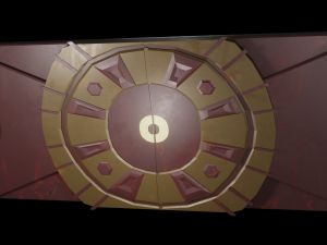 door stylized Modello 3D